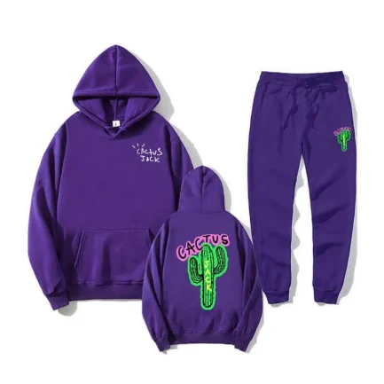 Casual Cactus Jack Sweatpants and Hoodie Set