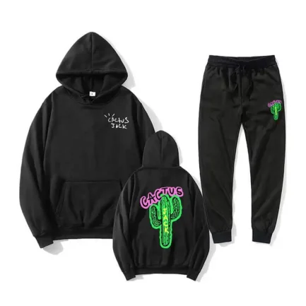 Casual Cactus Jack Sweatpants and Hoodie Set