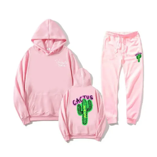 Casual Cactus Jack Sweatpants and Hoodie Set