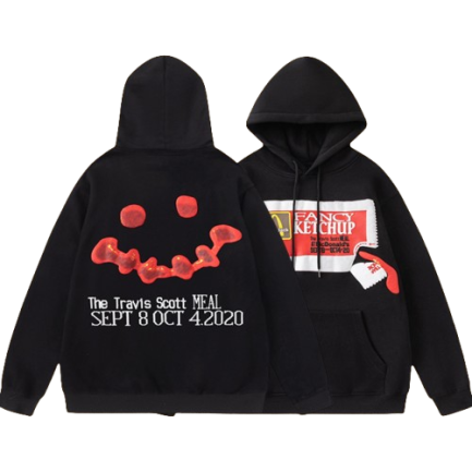 The Travis Scott Meal Hoodie Black