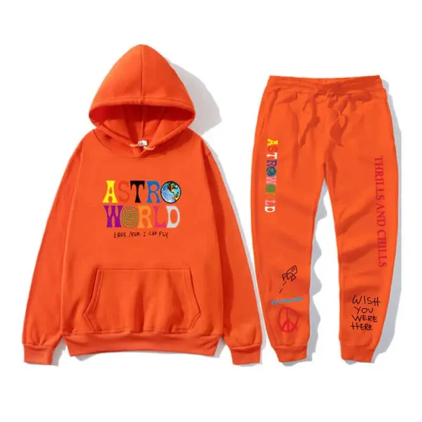 Travis Scott Astroworld Pants and Hoodie Set